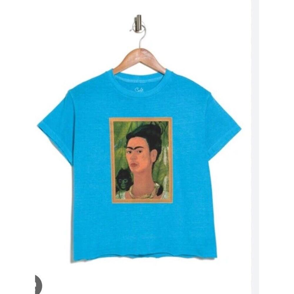 Philcos Frida Kahlo X Self-Portrait Aqua Blue Collectible Tee Shirt T-shirt S